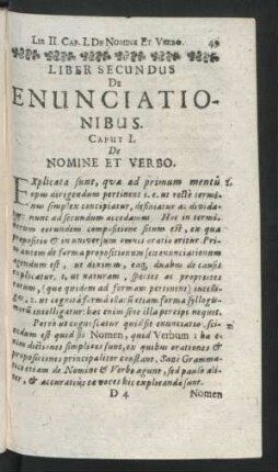Caput I. De Nomine Et Verbo.