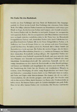 Die Farbe für den Buchdruck