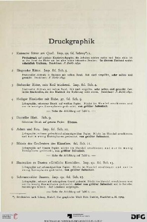 Druckgraphik (Nr. 1-22)