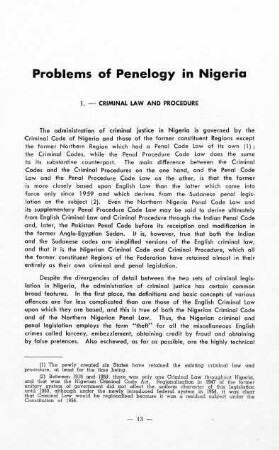 13-19, Problems of Penology in Nigeria