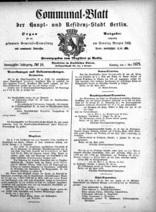 1879,18: No. 18, 4. Mai 1879