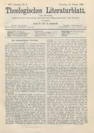 65-67 Zur systematischen Theologie