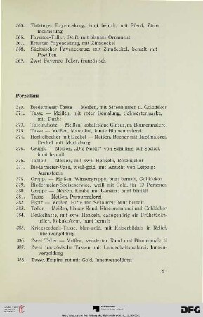 Porzellane (Nr. 370-397)