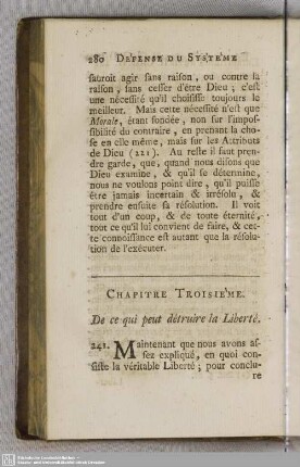 Chapitre Troisième. De ce qui peut déruire la Liberté