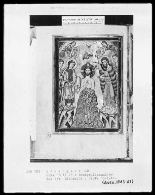 Psalterium (sogenannter Landgrafenpsalter) — Taufe Christi, Folio 31verso