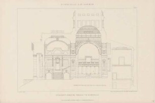 Querschnitt durch die Vorhalle und Ruhmeshalle in Barmen