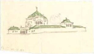 Pfann, Paul; Nürnberg; Landesausstellung 1906, Kunstausstellungsgebäude - Perspektive