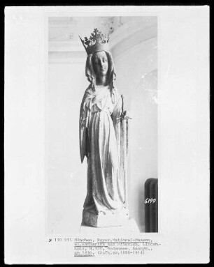 Zwei Statuen von einem Altarschrein — Heilige Katharina