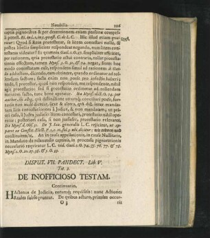 Disput. VII. De Inofficioso Testam.