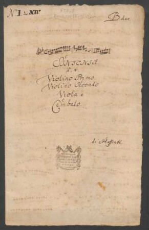 Sinfonien; strings, bc; B-Dur; CSWV B:12