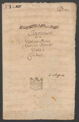 Sinfonien; strings, bc; B-Dur; CSWV B:12