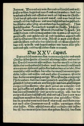 Das XXV. Capitel.