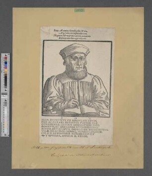[Bildnis des Johannes Aventinus]