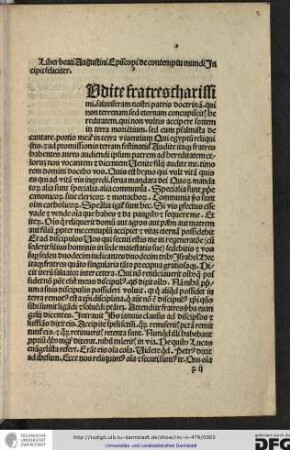 Liber beati Augustini episcopi de contemptu mundi incipit feliciter.