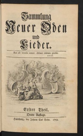 Theil 1: Sammlung Neuer Oden und Lieder