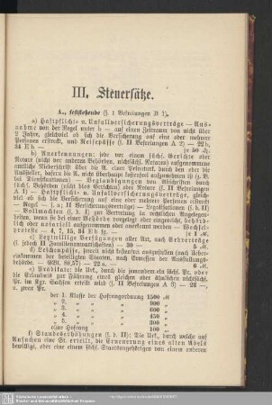 III. Steuersätze