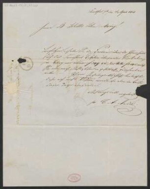 Brief an B. Schott's Söhne : 05.04.1852