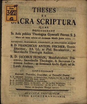 Theses ex Sacra Scriptura