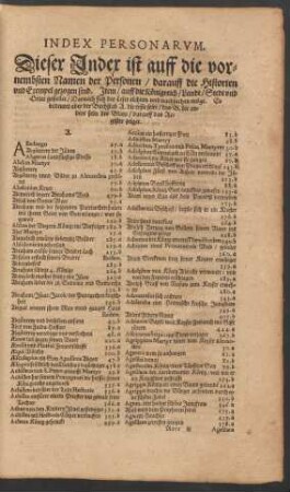 Index Personarum.