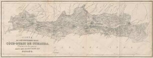 Carte du gouvernement de la côte-ouest de Sumatra