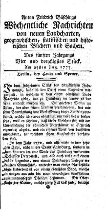 Vier und dreyßigstes Stück