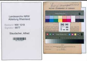 Entnazifizierung Alfred Staudacher , geb. 31.05.1905 (Kaufmaennischer Angestellter)
