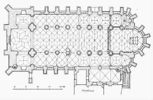 Halle (Saale), ehem. Augustiner-Chorherrenstiftskirche St. Moritz, Grundriss; Conrad von Einbeck