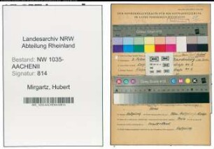 Entnazifizierung Hubert Mirgartz , geb. 02.02.1895 (Steiger)