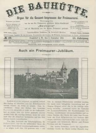 No. 49. Frankfurt a. M., den 7. Dezember 1912. 55. Jahrgang.