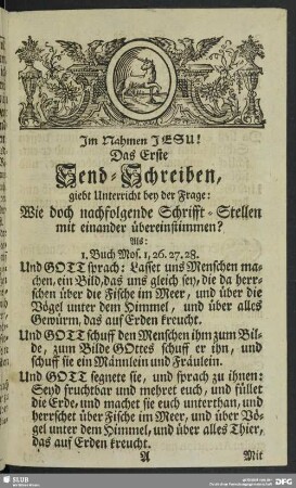 Das Erste Send-Schreiben