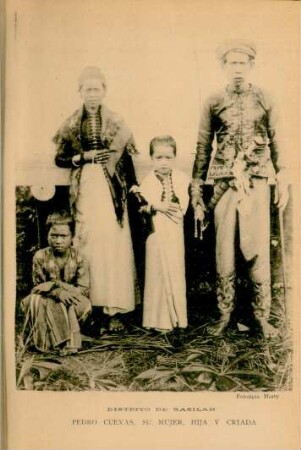 Distrito de Basilan. Pedro Cuevas, su mujer, hija y criada