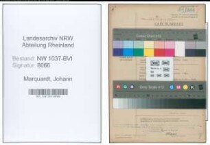 Entnazifizierung Johann Marquardt , geb. 01.02.1904 (Postschaffner)