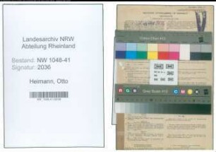 Entnazifizierung Otto Heimann , geb. 11.10.1917 (Polizist)