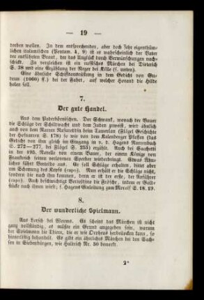 8. Der wunderliche Spielmann.