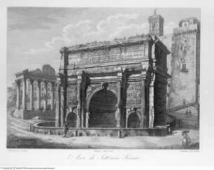 Raccolta delle principali vedute di Roma disegnate al vero ed incise da Domenico Amici Romano, Tafel (14): Arco di Settimio Severo