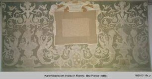 Serie von Sgraffiti mit Groteskendekoration, Jagdszenen und Wappen der Medici und Lorena