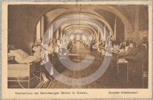 Großer Krankensaal im Krankenhaus der Barmherzigen Brüder in Breslau