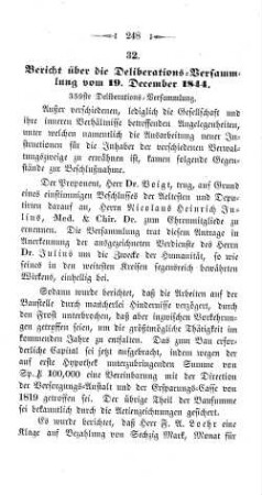 32. Bericht über die Deliberations-Versammlung vom 19. December 1844. : 359ste Deliberations-Versammlung.