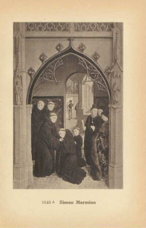 Simon Marmion. Die Flügel des Altars von St. Omer: Das Leben des Benediktiners St. Bertin. Rechter Flügel. Vorderseite. 1645 A