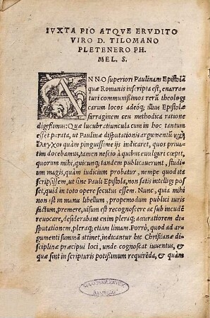 Theologicae hypotiposes Philip. Melan. : ab autore iam denuo summa cura et castigatae et locupletatae