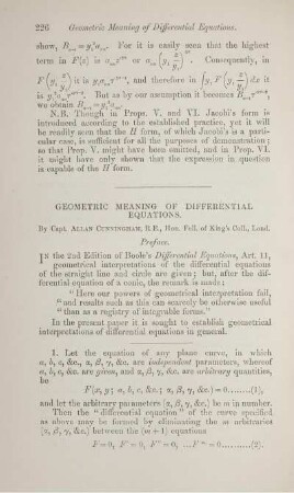 Geometrical meaning of differential equations.