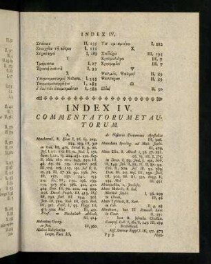 IV. Commentatorum et Autorum