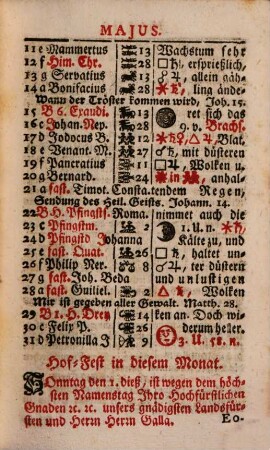 Hochfürstlich-Salzburgischer Kirchen- und Hof-Kalender, 1768