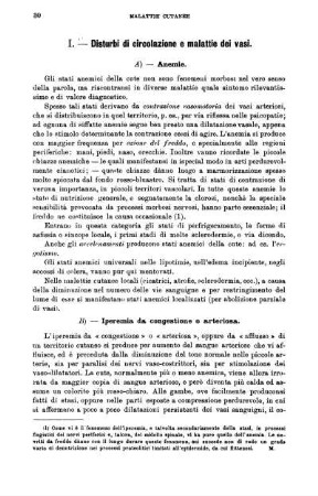 I. Disturbi di circolazione e malattie dei vasi.