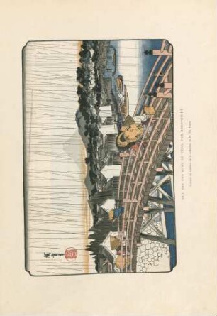 Vue des environs de Yédo, par Hiroshighé. Gravure en couleurs de la collection de M. Th. Duret