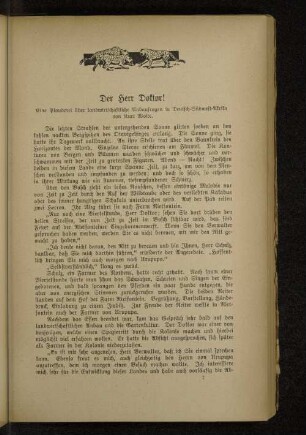 Der Herr Doktor!
