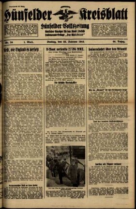 Erste Ausgabe vom Freitag, den 23. Februar 1940.