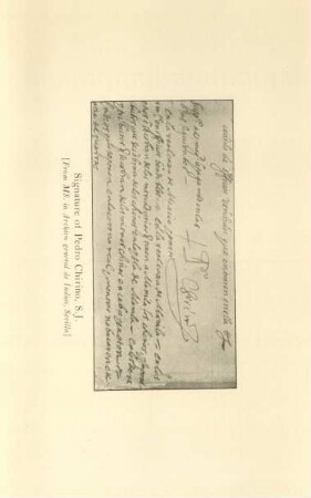 Signature of Pedro Chirino, S.J.