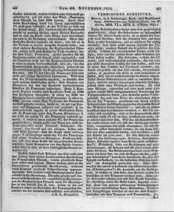 Alexis, W. [i.e. Häring, G. W. H.]: Schattenrisse aus Süddeutschland. Berlin: Schlesinger 1834