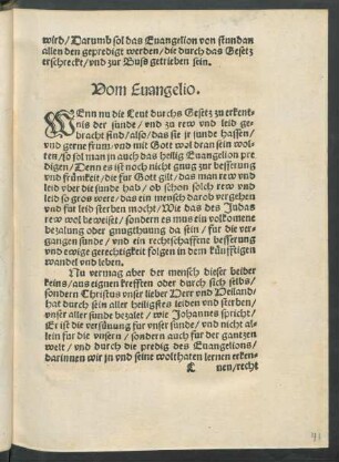 Vom Evangelio.
